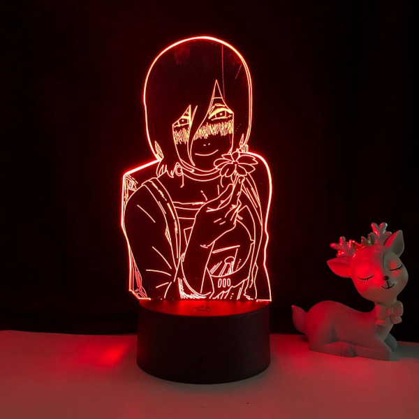 3D LED-lampe Anime Chainsaw Man Lady Devil til soveromsdekorasjon, barnebursdagsgave, Manga Chainsaw Man LED-lys nattbord