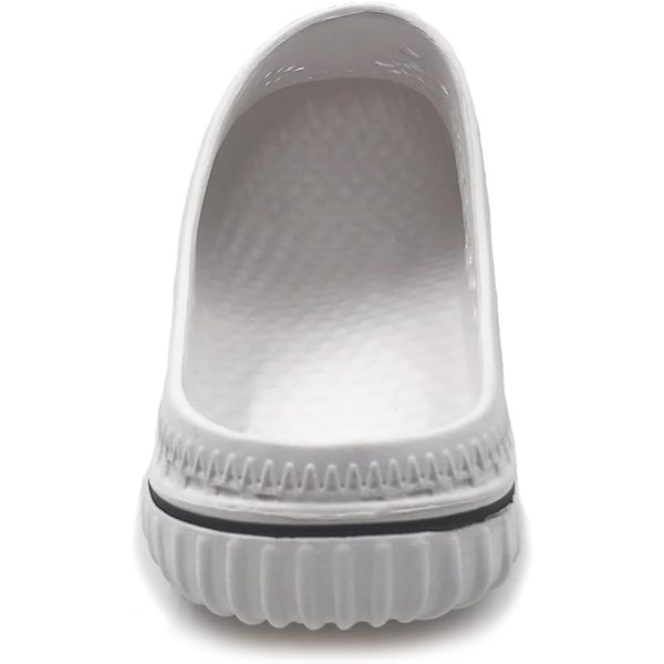 Unisex Hage Clogs Sko Tøfler Sandaler AM1702 White 9.25inch 8 Women/7 Men