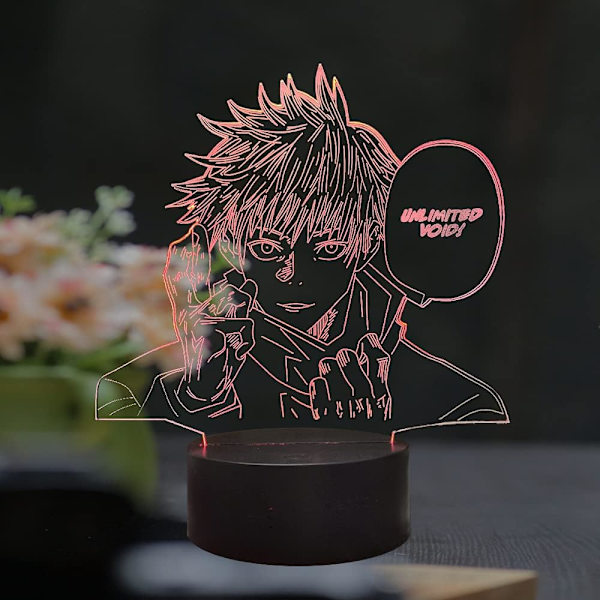 Anime Satoru Gojo lampa 3D LED nattlampa för sovrumsdekoration Akrylbelysning USB-touch fjärrkontroll bordslampa Lampara födelsedag jul leksak (Gojo Satoru)