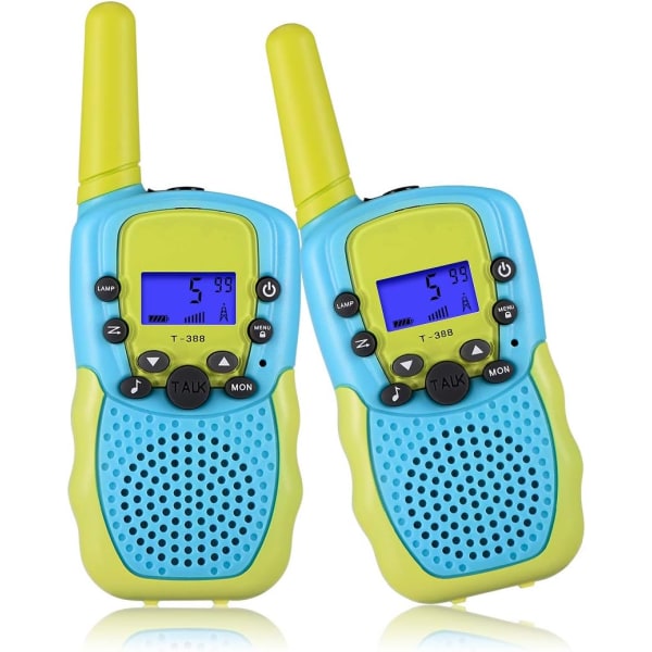 Leksaker för 3-12 år gamla pojkar, flickor, walkie talkies för barn 22 kanaler 2-vägs radioleksak med bakgrundsbelyst LCD-ficklampa, 3 mils räckvidd för utomhus, Campin