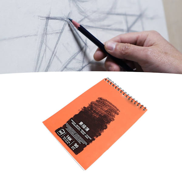 60 ark Sketchbog Professionel 16K Spiralbundet Kunst Sketchbog Kunstner Tegnebog Papir Maleri Skitseblok Orange