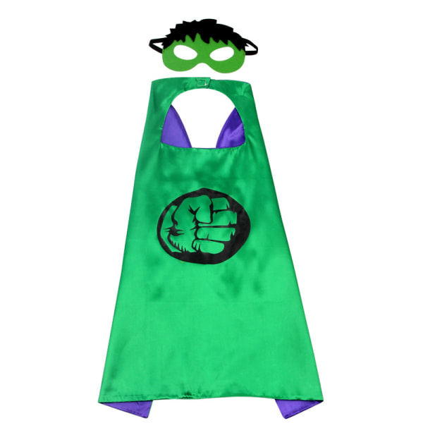 Superhjältekappor och barnmasker Halloween Cosplay Superhjälteleksaker Bästa presenterna för barn (Hulk)