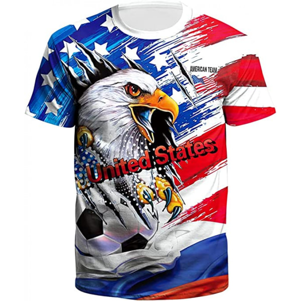 Jalkapallon MM-paita miesten jalkapallo T-paita Topit Fan 2022 (Usa 2XL)