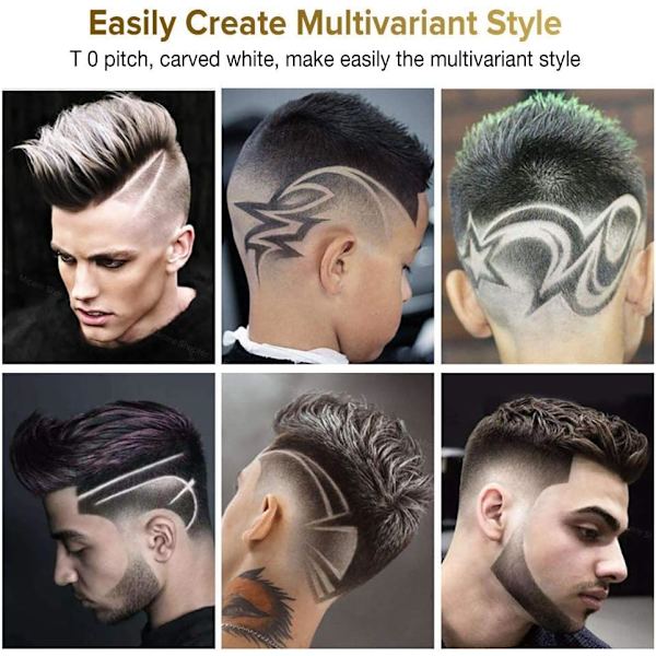 Hårklippare för män - Professionella hårklippare, 0 mm skalliga hårklippare T-blad hårklippare för män Zero Gapped Detail Beard Shaver Barbers Gold buddha