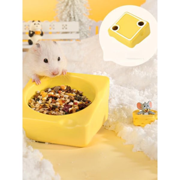 Hamster skål Hamster matskål Keramik Smådjursskål Förhindra att välta, tugga matskål för gerbil Chinchilla råtta