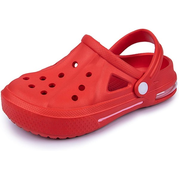 Kvinners hage tresko sko casual tøfler strand sandaler sklisikre basseng vannsko hjemmesko sommer fottøy red 10.5inch 7 Women/6 Men