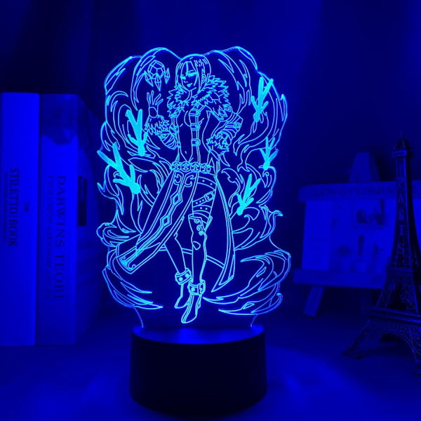 Anime The Seven Deadly Sins Merlin LED Nattlampa för Sovrumsdekoration Ljus Födelsedagspresent The Seven Deadly Sins 3D Bordlampa