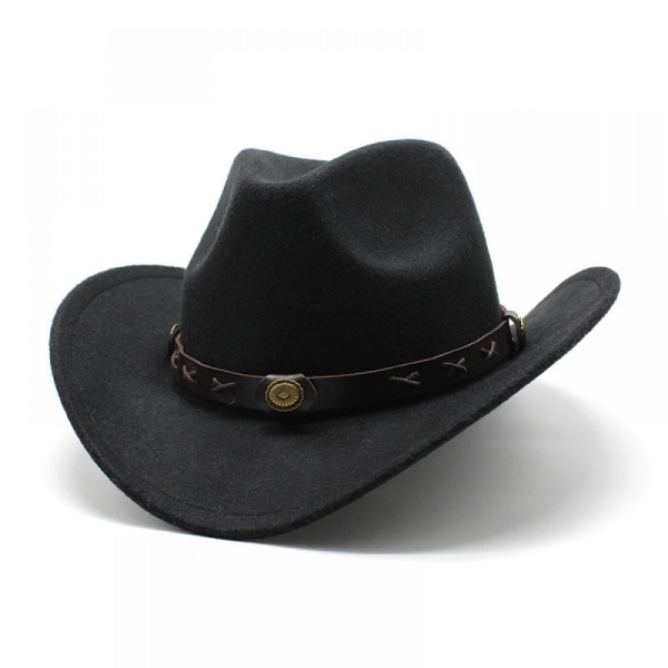 Western cowboyhatt för män dam stil halmfilt canvas