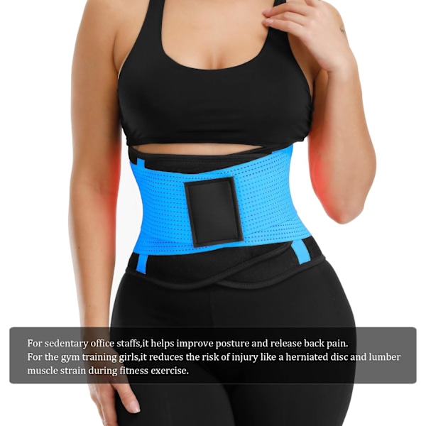 Midjetrenerbelte for kvinner - Midjetrener - Slankende body shaper-belte - Sport magebelte (UP Graded) Z1-blue M