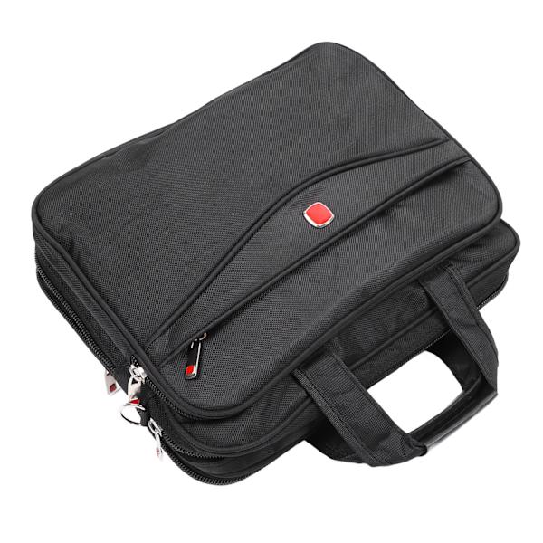 Sort 15 tommer Business Laptop Skuldertaske Kontor Rejse Vandafvisende Udvidelig Laptop Aktentaske Sort 15 tommer