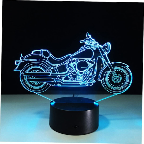 Motorsykler for 3D nattlys Fargeskiftende nattlys Gutter nattlys Bil nattlys LED motorsykkel lys 3D lampe