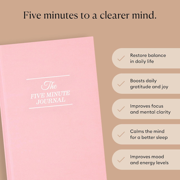 Intelligent Change: The Five Minute Journal - Daglig Taknemmelighedsjournal til Glæde, Mindfulness og Reflektion - Udateret Livsplanlægger