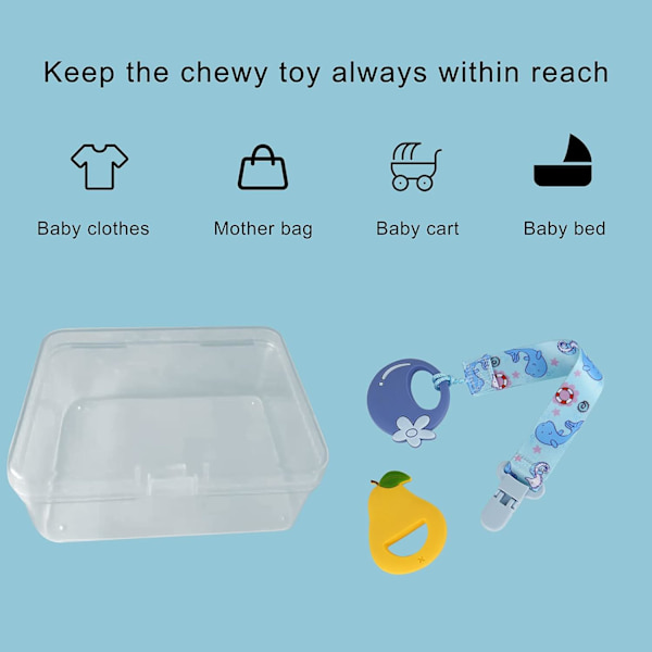 Baby Bideringe Legetøj BPA-Fri Soothing Bideringe Tyggelegetøj Søde Frugtformer 2 Stykker Sæt Oplysningslegetøj til Børn Over 6 Måneder