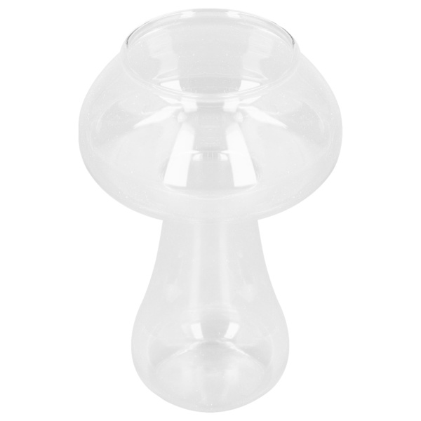 Klar glasvasflaska med hög temperaturbeständighet Svamputseende Glasvas för presenter Kontorshem Dekoration