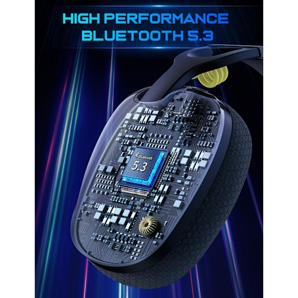 Trådlöst Spelheadset, 2.4GHz Bluetooth 5.3 Spelhörlurar med ENC Brusreducerande Mikrofon, 3.5mm Jack Trådbunden 3-i-1 Spelhörlurar Black