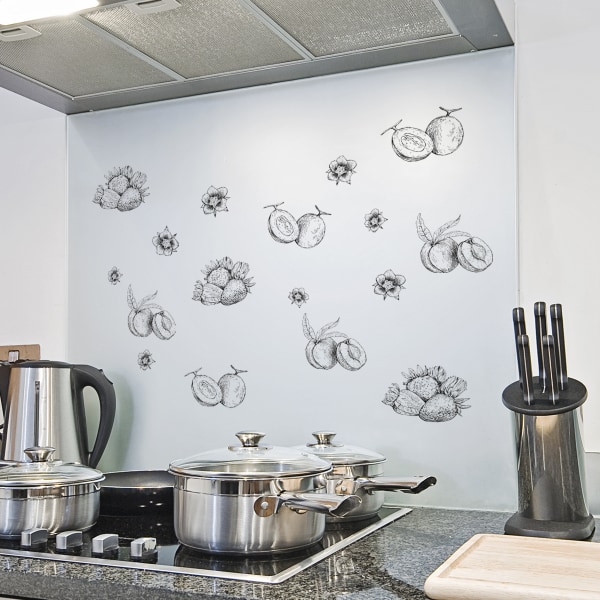 Keittiön hedelmäseinätarrat Hauskat seinätarrat Lastenhuone Ruokailuhuone Keittiön seinän taidekoriste