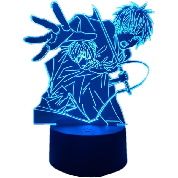 3D LED-illusionlampa Anime Noragami Figur Nattledslampa USB/Batteridriven Touch/Fjärrkontroll 16 Färgkonvertering Akryl Bord Färger Med Fjärrkontroll