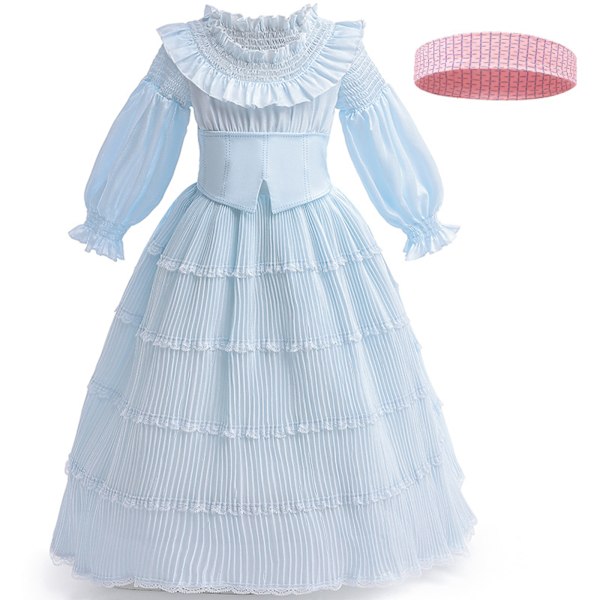 Den lilla sjöjungfrun klänning 2023 flickor kostymfest Den lilla sjöjungfrun Ariel kostym Cosplay prinsessklänningar 7-8 år