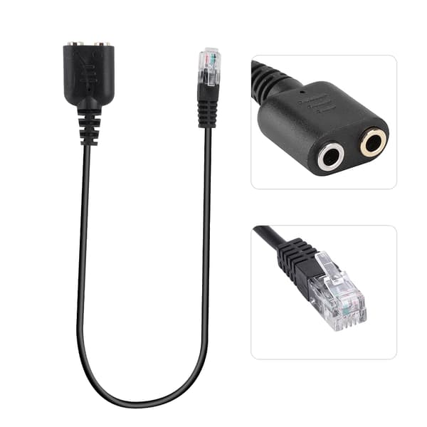 Dobbelt 3,5 mm Jack til RJ9/RJ10 Telefon Headset Kabel til Cisco Office Adapter Stik Kabel