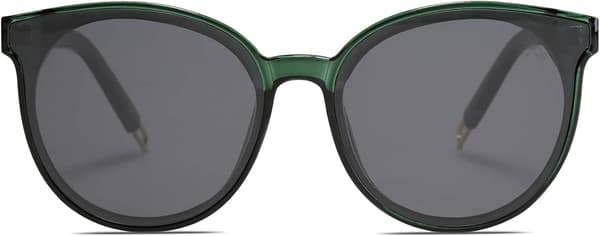 Overdimensjonerte runde solbriller for kvinner og menn Green 60 Millimeters