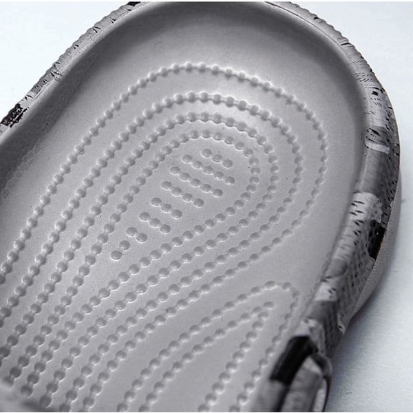 Herre- og damesko til havearbejde, sandaler til sommeren, lette, skridsikre sko til gåture, sportssko, unisex-clogs til voksne til pool, strand, have, køkken, bruser Grey 9.75inch 10 Women/8.5 Men