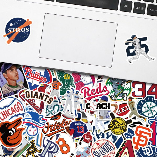 Baseball League Sport -logotarrat, 50 set , vedenpitävä ja UV-kestävä, sopii kaikille laitteillesi