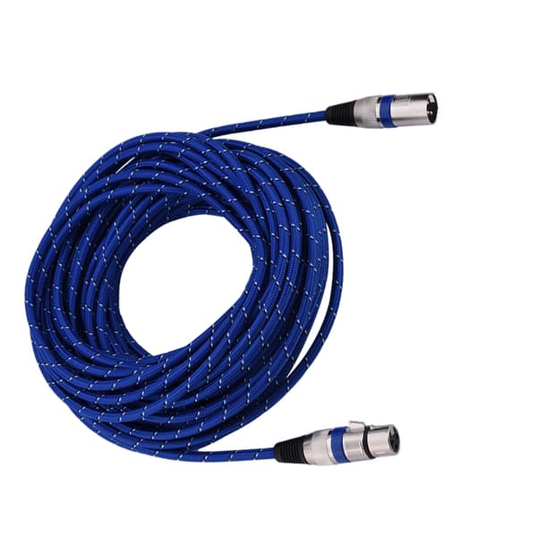 XLR hann til hunn plugg balansert 3-pinners mikrofon MIC lydkabel 15 meter