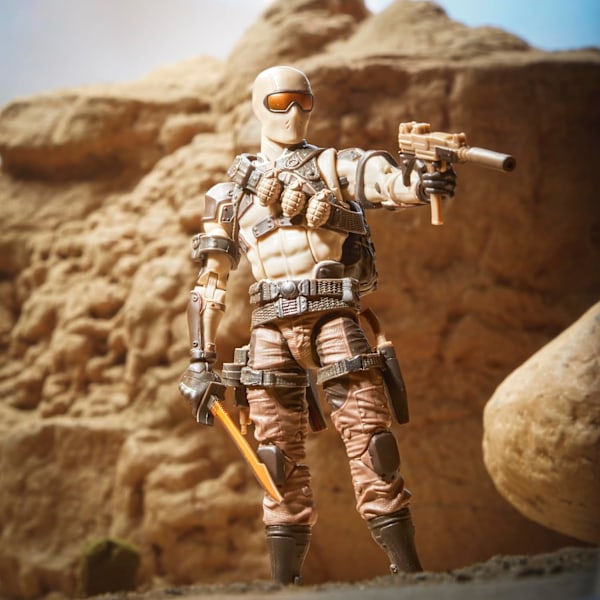 Klassificerad serie Desert Commando Snake Eyes, samlarobjekt G.I. Joe actionfigurer, 92, 6-tums actionfigurer för pojkar och flickor, med 9 tillbehör