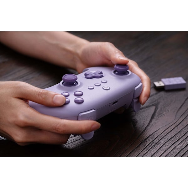 8Bitdo Ultimate C 2.4g trådlös handkontroll för Windows PC, Android, Steam Deck & Raspberry Pi Purple