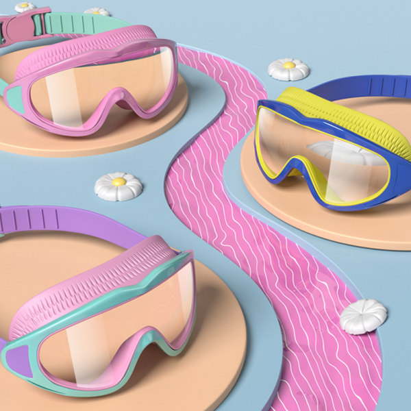 Simglasögon för barn, simmask med anti-dimma och UV-skydd (YJ9912)