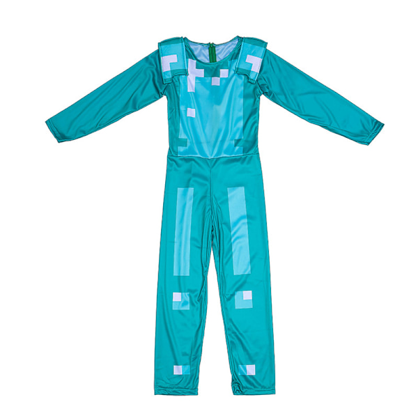 Minecraft Rustning Pojkarnas Jumpsuit Kostym Blå Kostym Barnens Magiska Diamant Rustning Set Halloween Stor (Höjd 125-135cm)