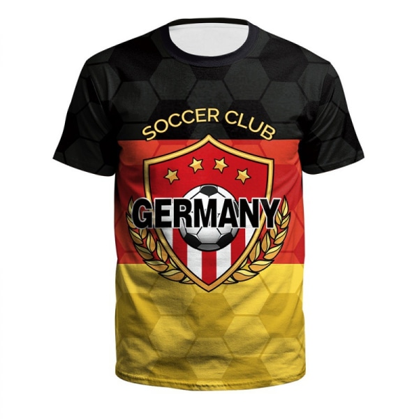 Jalkapallon jalkapallon MM-paita miesten jalkapallon T-paita Topit Fan 2022 (Saksa)