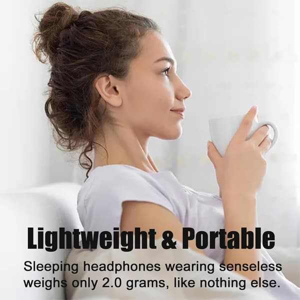 Uni睡眠用ワイヤレスBluetooth 5.3イヤホン サイドスリーパー向け ノイズ遮断睡眠用イヤホン サイドスリーパー向けイヤープラグ 6時間再生 Brown