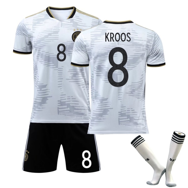 2022 jalkapallon MM-kisat, aikuiset, jalkapallo, jalkapallopaita, paitapuku No.8 KROOS XL