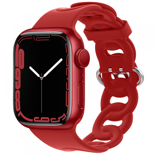 2 st spetsband i silikon till Apple Watch 38/40/41 mm, ihålig andningsbar rem för iWatch Series 8 7 6 5 4 3 2 1 SE