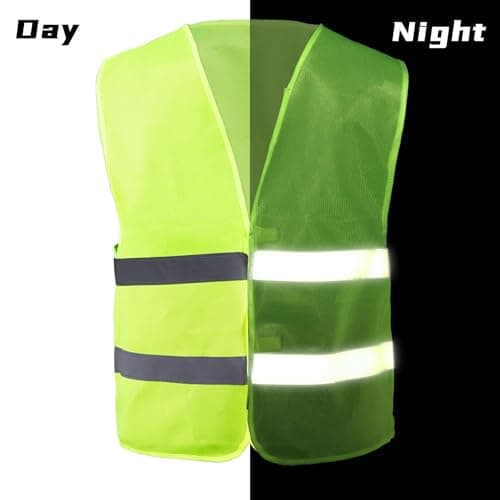 Storpack 24-pack Mesh Säkerhetsvästar med Reflexband, Hög Synlighet Skyddsutrustning för Bygg, Trafik och Nödsituationer 24-pack
