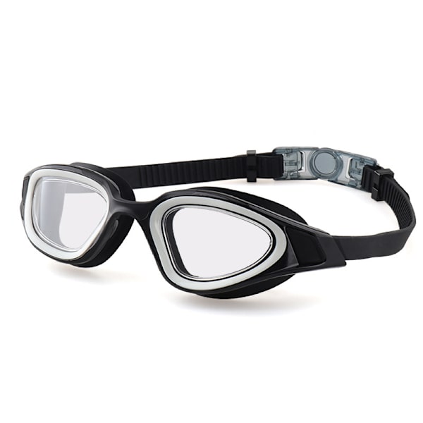 Stora simglasögon unisex simglasögon HD vattentäta anti-imma simglasögon Black White