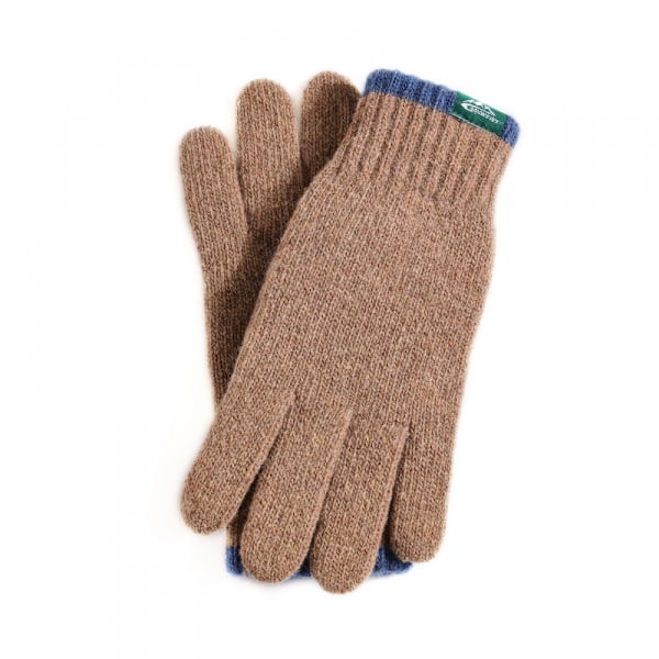 Vinterhansker for menn, varme, termiske, myke ullstrikkede hansker med berøringsskjerm for menn (L)