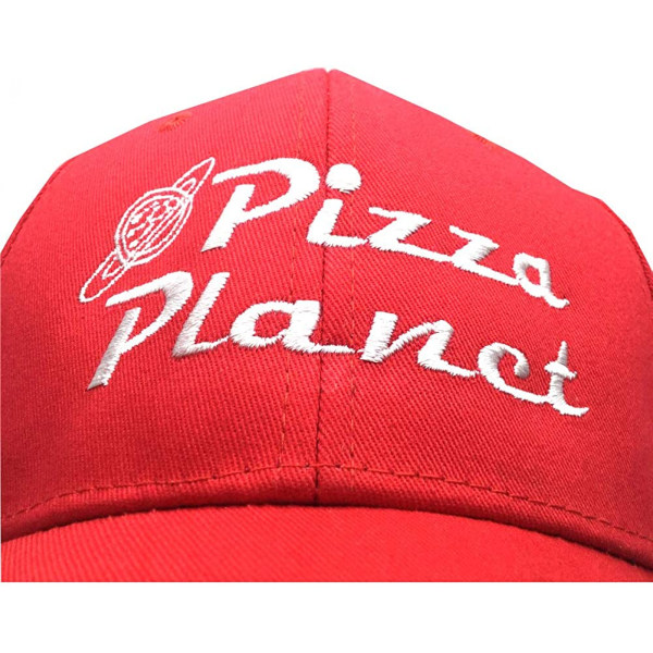 AVEKI Pizza Planet Hat Baseball Cap Broderi Pappa Hat Justerbar Bomull Vuxen Sport Hat Unisex, Röd-1