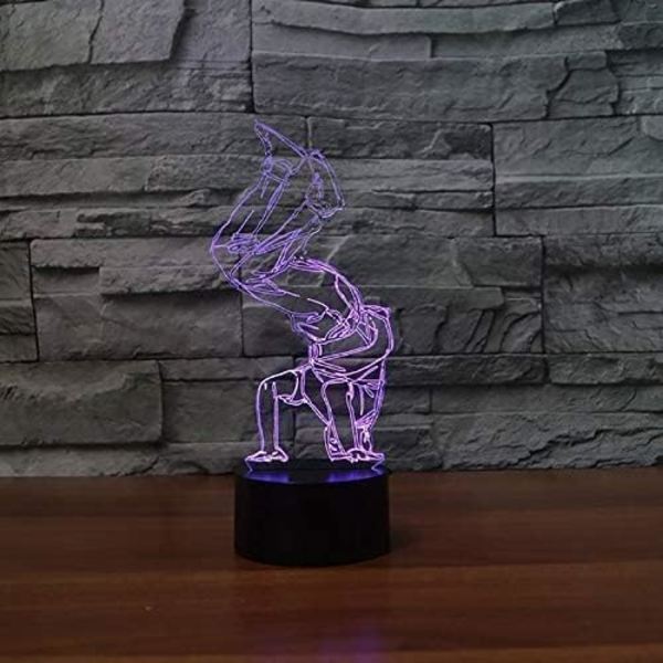 3D Street Dance Fjernbetjening 16 Farve Natlys Illusion Akryl LED Bord Sengelampe Børneværelse Skrivebords Dekoration Fødselsdagsgaver Legetøj til Børn