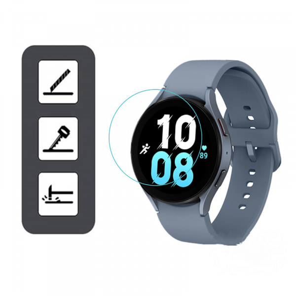 Samsung Galaxy Watch 5 (44mm) -näytönsuoja, 2.5D 9H kovuusnäytönsuoja karkaistu lasi älykello