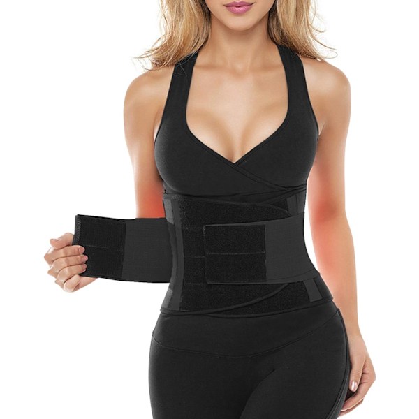 Kvinder Talje Træner Slet Bælte Mave Kontrol Talje Trimmer Slankende Mavebånd Shaper Black XL