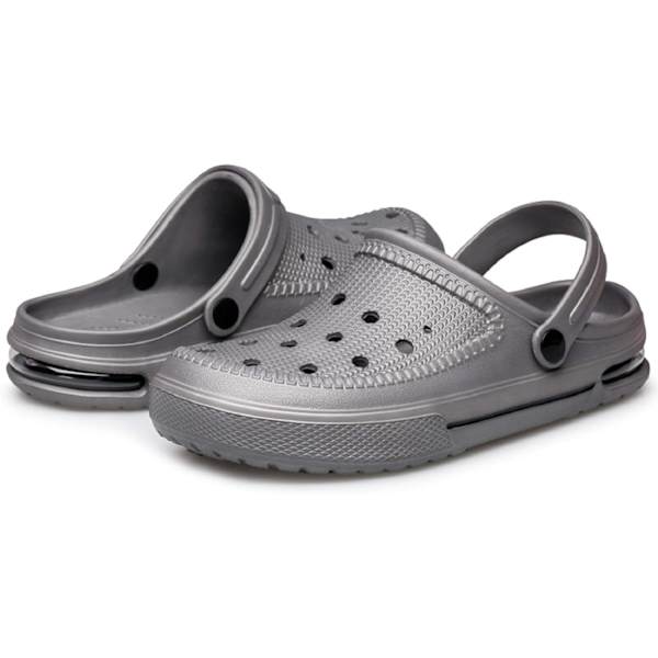 Unisex Have Clogs Vandsko Strandsko Tøfler Sandaler Luftpude Letvægts Komfortable Grey 10.75inch 8.5 Women/7.5 Men