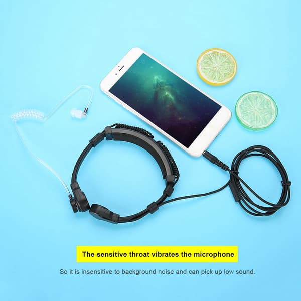 Justerbar halsmikrofon Dold akustisk rör Dold luftrör headset