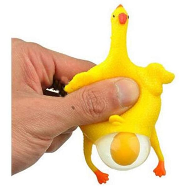 9 cm sjove squishy legetøj kylling og æg stressaflastning