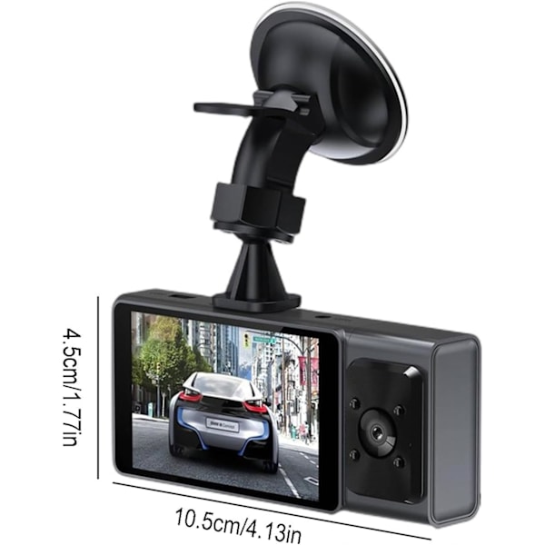 Dashcam för fram och insida, WiFi FHD 1080P HD Dashkamera för bilar, Bilkamera med APP, WiFi Dashcam med WDR Night Vision, 24 timmars parkeringsinspelning Das