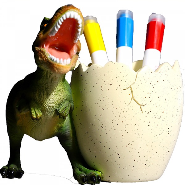 Dinosaur blyantholder, dinosaur dekor penn kopp skrivebord rekvisita blyant arrangør for skrivebord barn