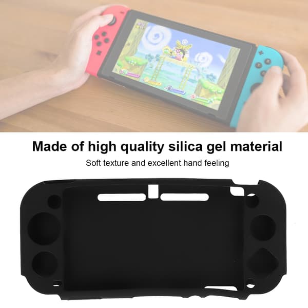 Til Switch Lite Mini Blød Konsol Silikone Gel Beskyttelsescover Spiltilbehør (Sort)