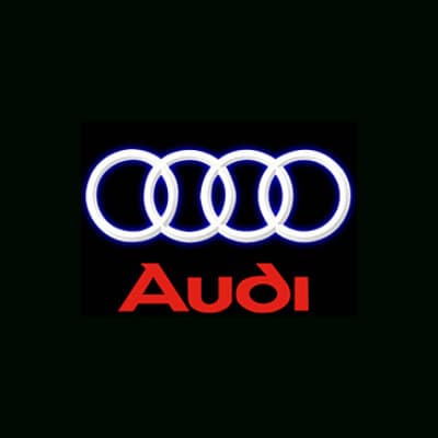 Gælder for Audi velkomstlys dobbelt interface bil LED-lys, laserlys, dørprojektionslys, LOGO-lys (pakke med 2)