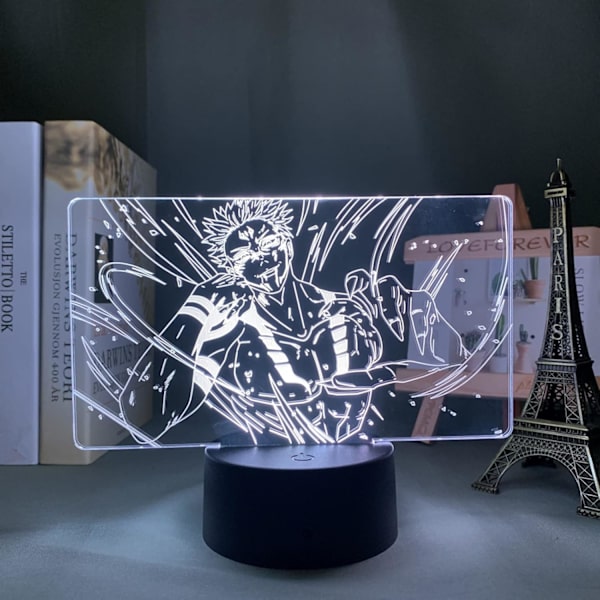 Anime Jujutsu Kaisen Sukuna LED-lys til børnefødselsdagsgave Skrivebord 3D Lampe Manga Natlys til drenge PXJD